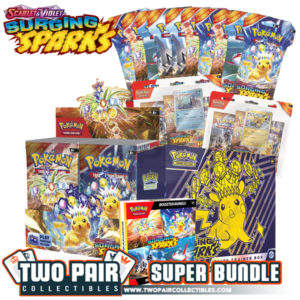 TwoPairCollectibles.com - Pokemon SV08 Surging Sparks Super Bundle